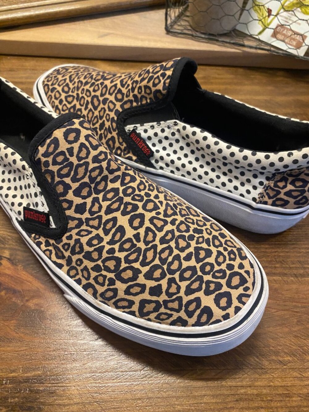 PUNKROSE by Skechers - Leopard Polka Dot Slip On Sneakers Women’s Size 9.5 - Picture 13 of 14